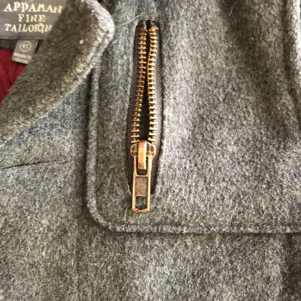 Appaman 4t Boys Gray Pea Coat with Red Lining